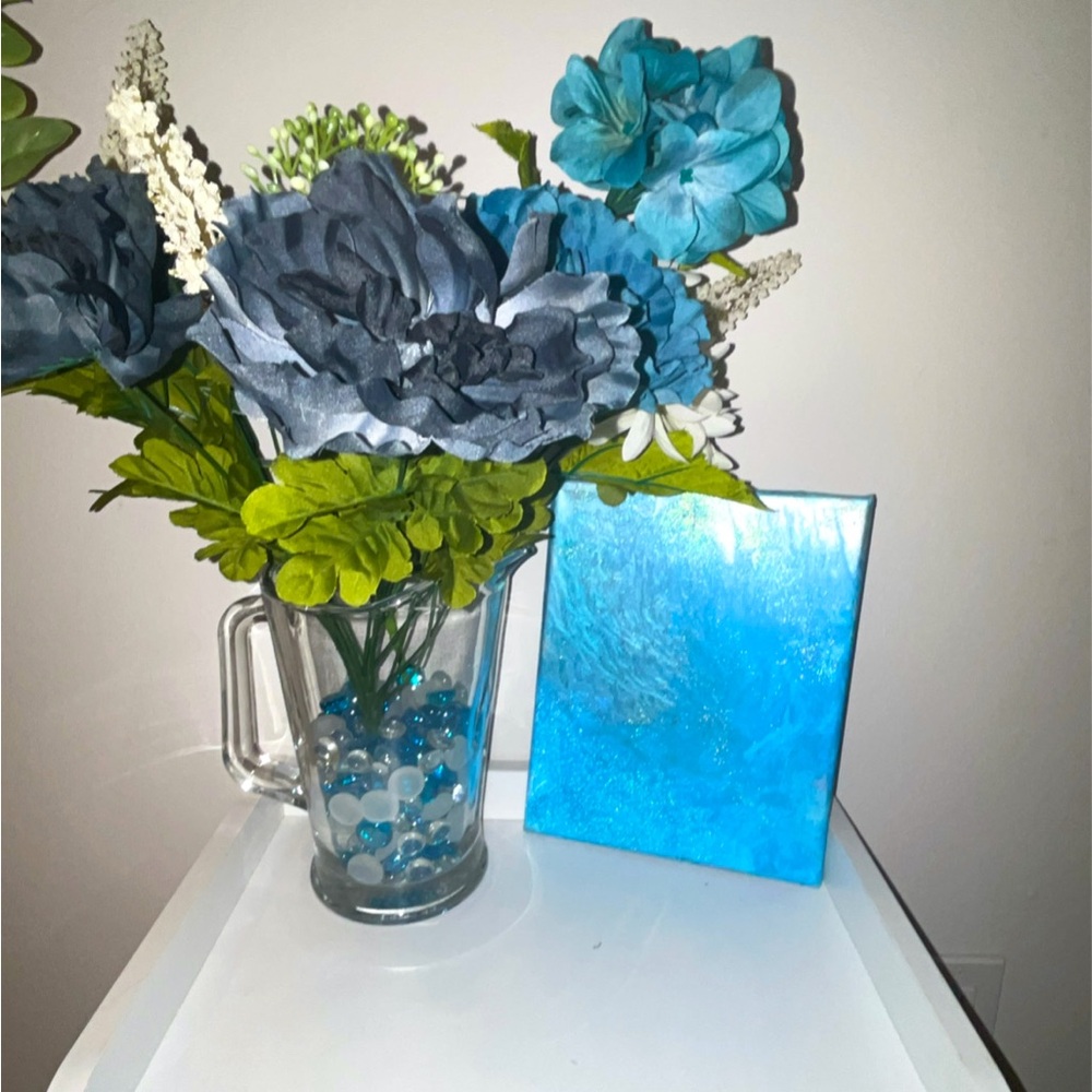 ONE OF A KIND Handmade Abstract on Canvas 8 x 10 Gorgeous Just see photos :) !!